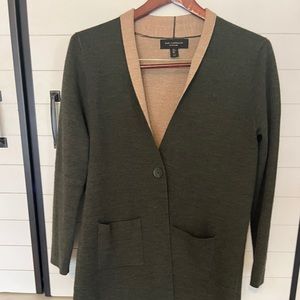 Forest Green long sweater/car coat